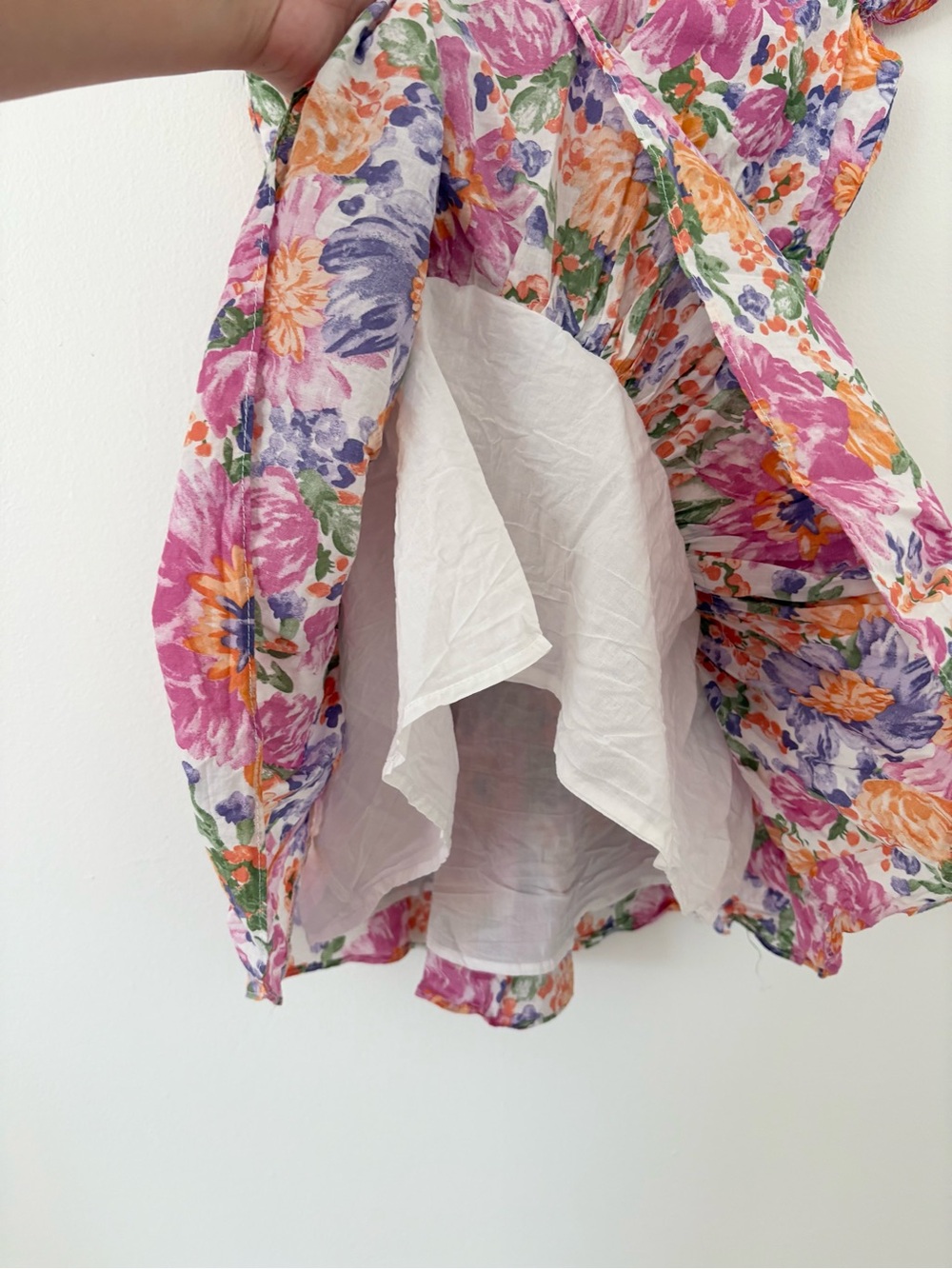 Hello Molly Purple Pink Full Of Passions Ruffle Cut Out Tie Top Mini Dress 4 - Picture 10 of 12